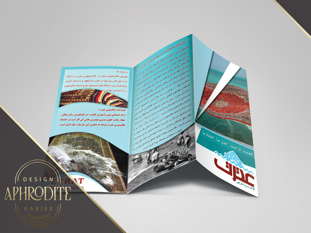 نمونه بروشور قالیشویی 1